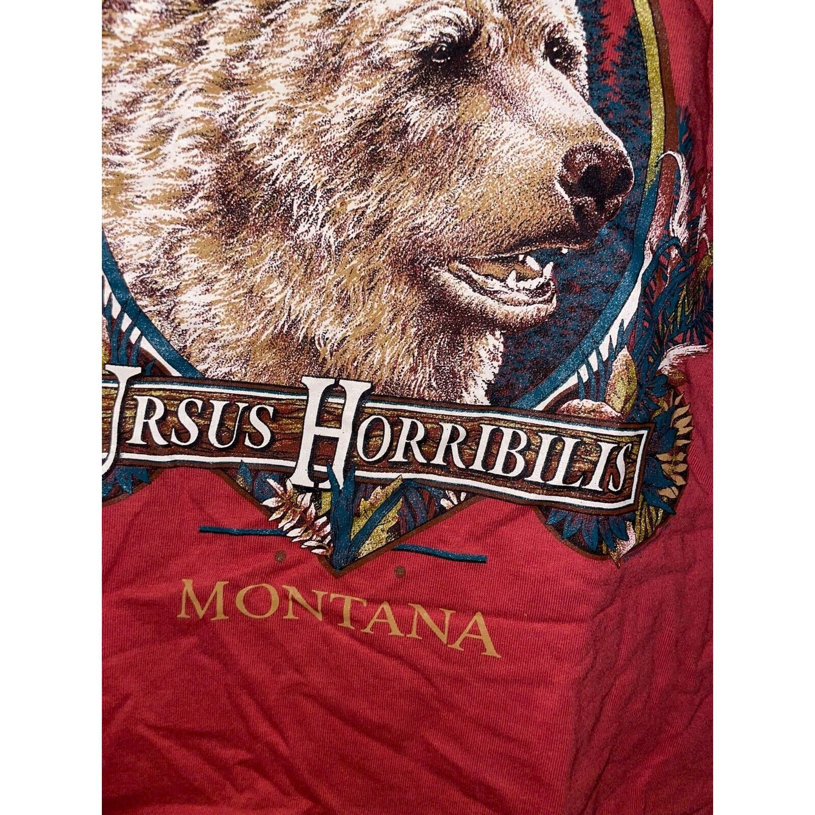 Jerzees 90s Vintage Grizzly Country Ursus Horribilis Montana Shirt Size US S / EU 44-46 / 1 - 7 Thumbnail
