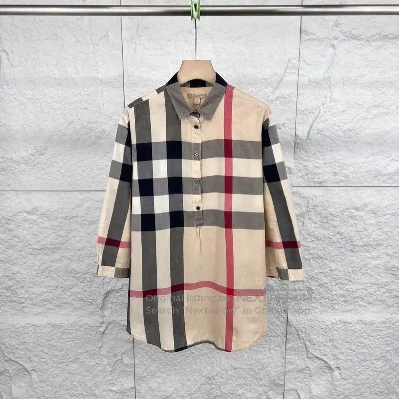 Burberry Burberry Khaki Cotton Women’s Shirt. Size L / US 10 / IT 46 - 1 Thumbnail