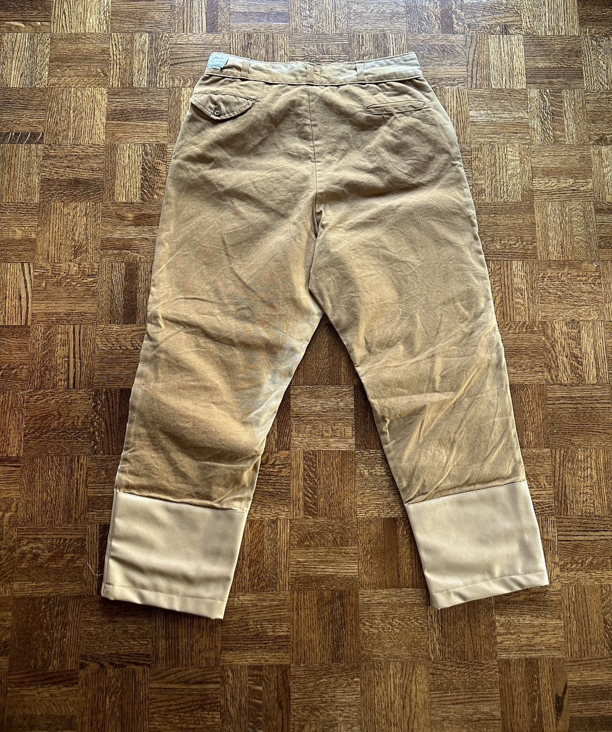 Vintage Vintage 70s Faded Double Knee Leather Hunting Pants Size US 36 / EU 52 - 2 Thumbnail