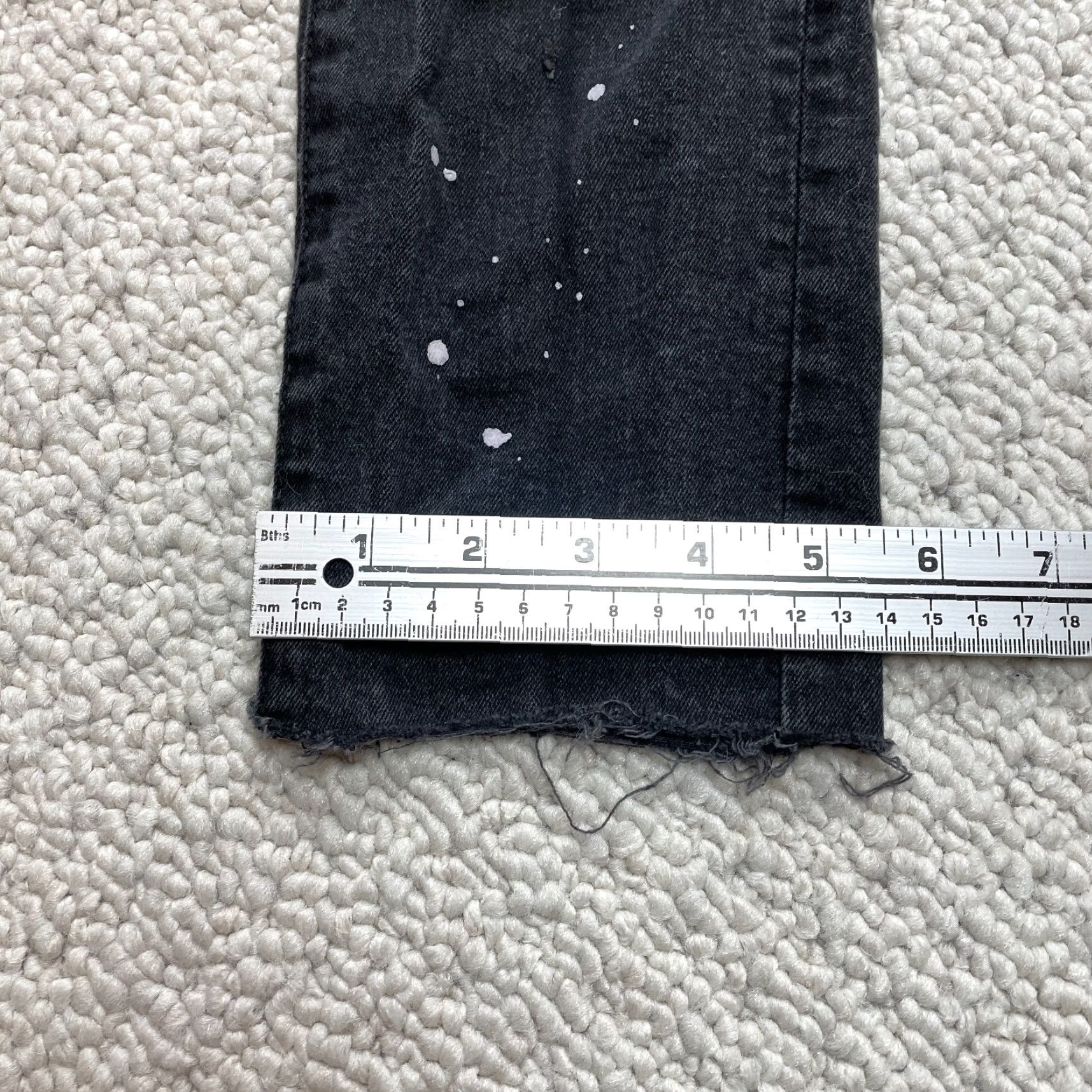 Vintage Spark Distressed Jeans Mens 32 x 32 Black Denim Slim Straight Low Rise 5-Pocket Stretch Size US 32 / EU 48 - 2 Thumbnail