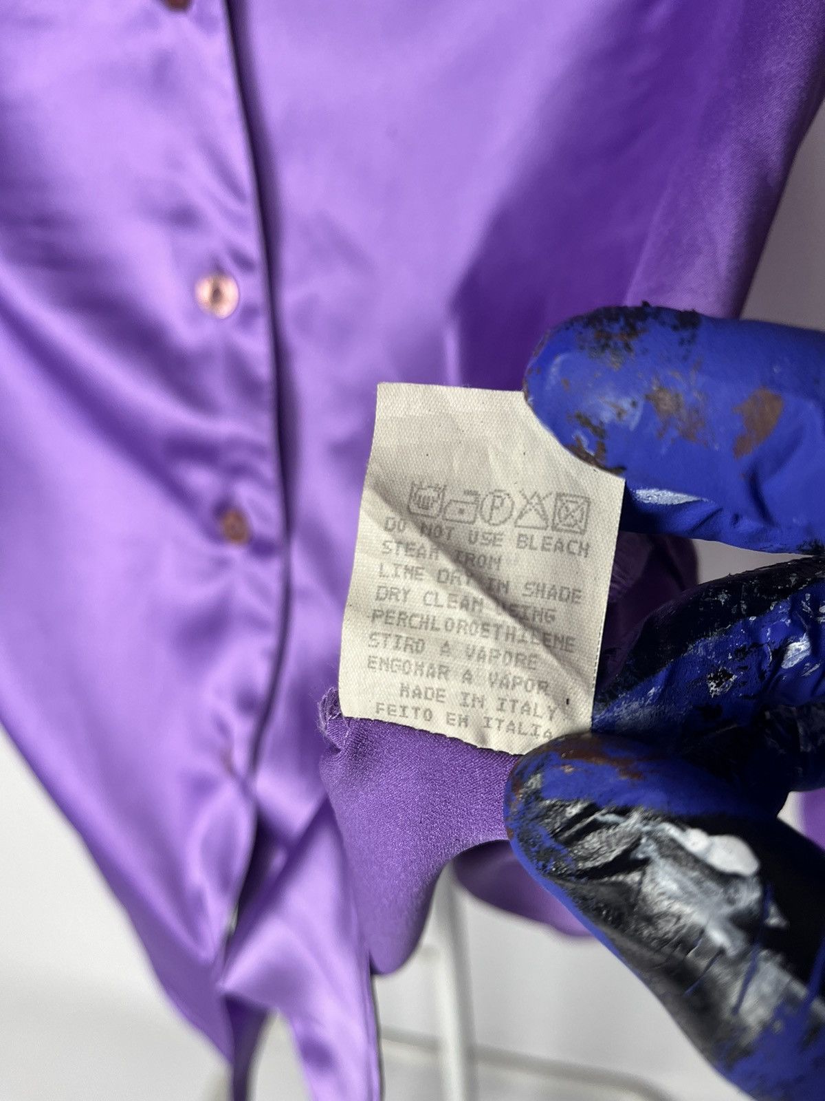 Moschino 💜Moschino Jeans button up shirt blouse Size M / US 6-8 / IT 42-44 - 10 Thumbnail