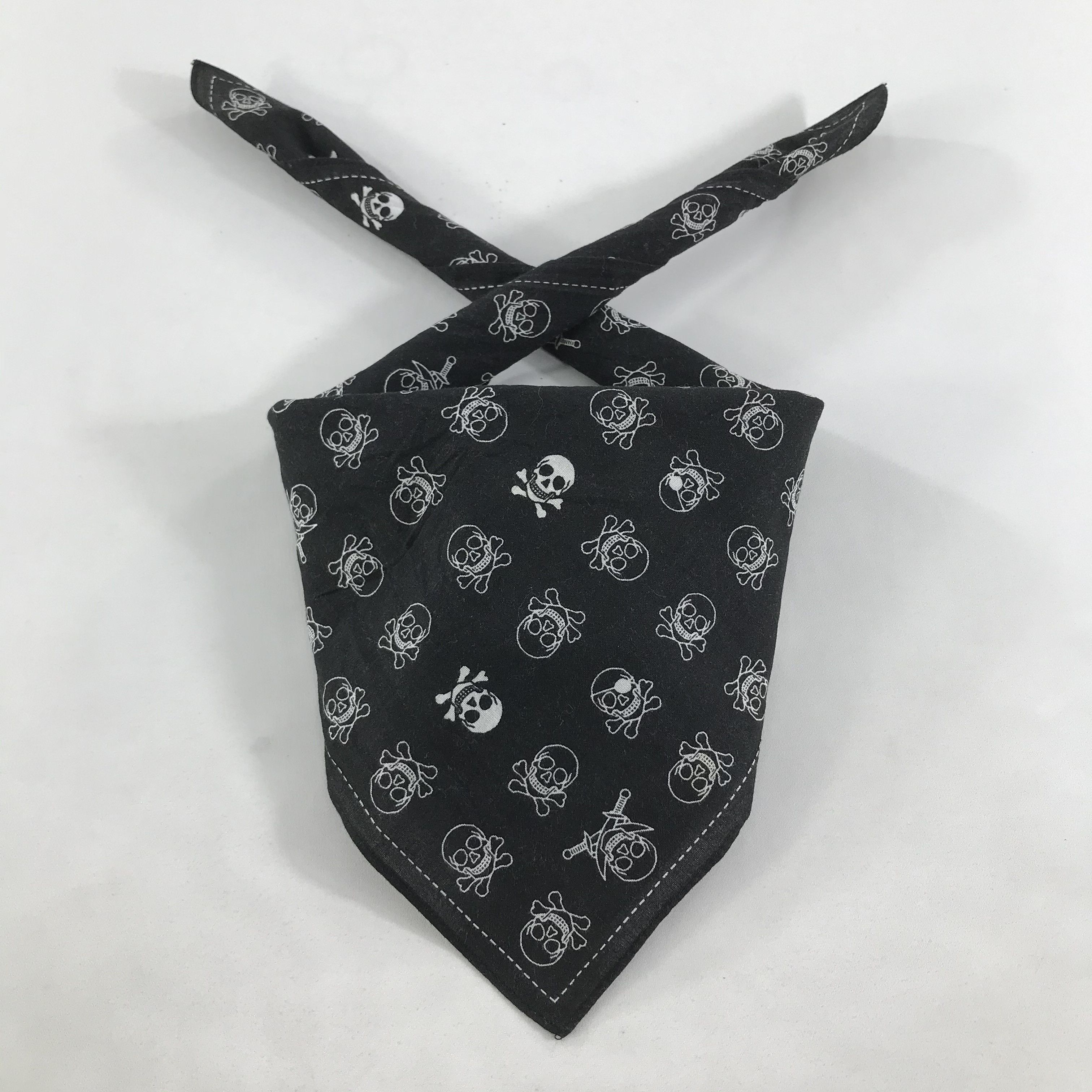 Vintage Skull Bandana / Handkerchief / Neckerchief - S1799 Size ONE SIZE - 4 Thumbnail