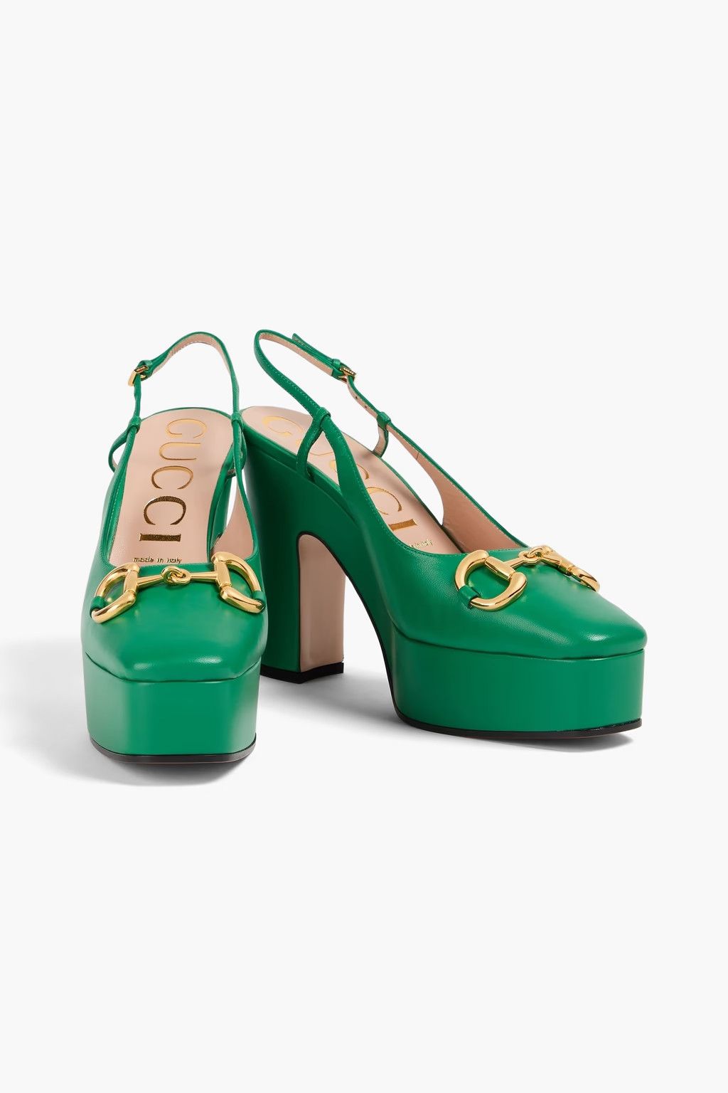 Gucci o1s1wg110125 High Heel Pumps in Green Size US 4.5 / IT 34.5 - 4 Thumbnail