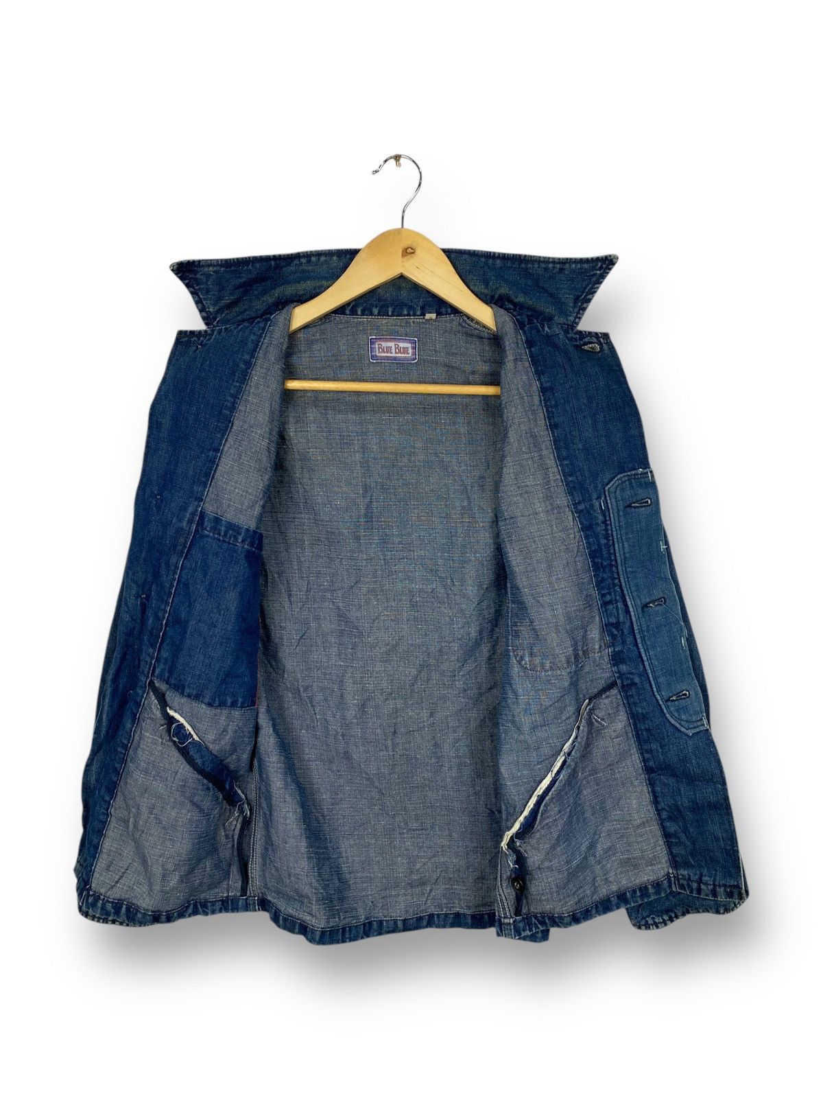 45rpm VINTAGE BLUE BLUE DENIM CHORE JACKET. #D10 Size US M / EU 48-50 / 2 - 6 Thumbnail
