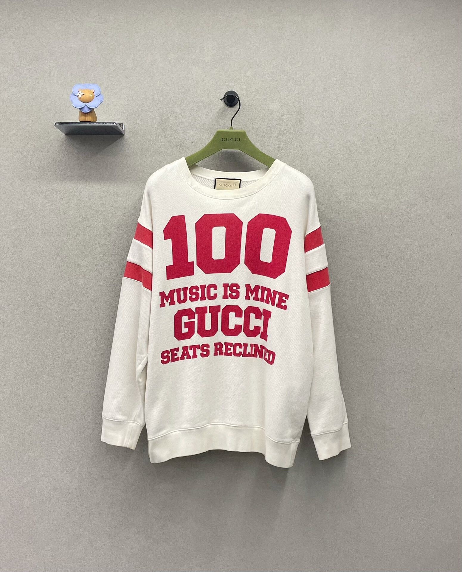gucci 100th anniversary white sweatshirt for men