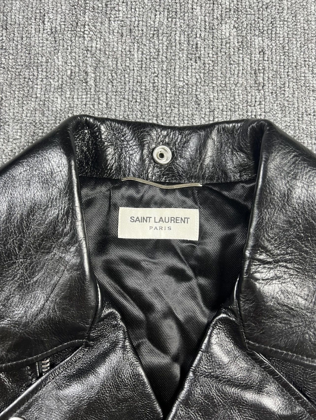 Saint Laurent Paris RARE Authentic Saint Laurent slp17fwL01 Biker Leather Jacket Size US M / EU 48-50 / 2 - 5 Thumbnail