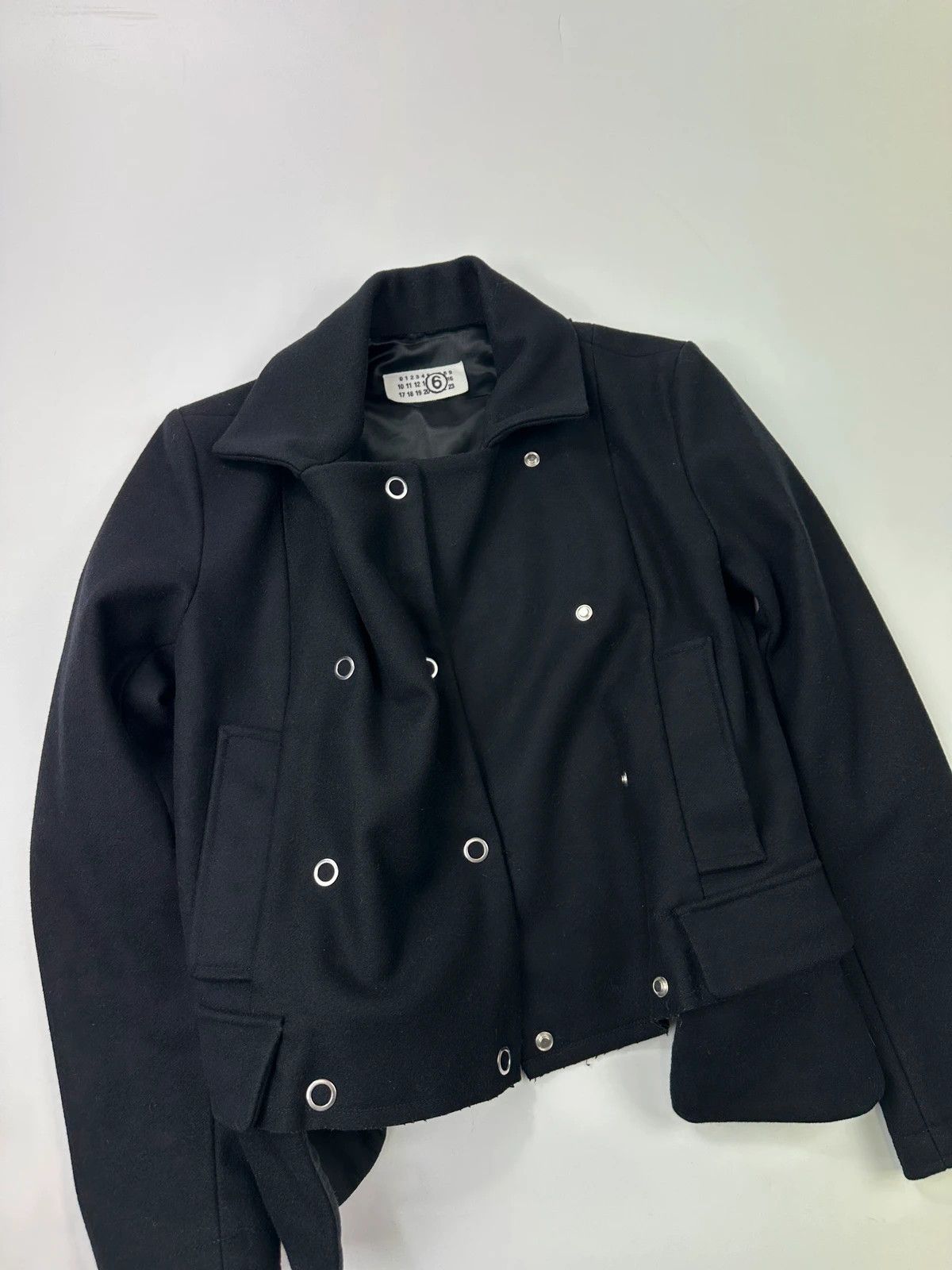 Maison Margiela Margiela Line6 FW06 Black Wool Short Double-Breasted Jacket Size M / US 6-8 / IT 42-44 - 10 Thumbnail