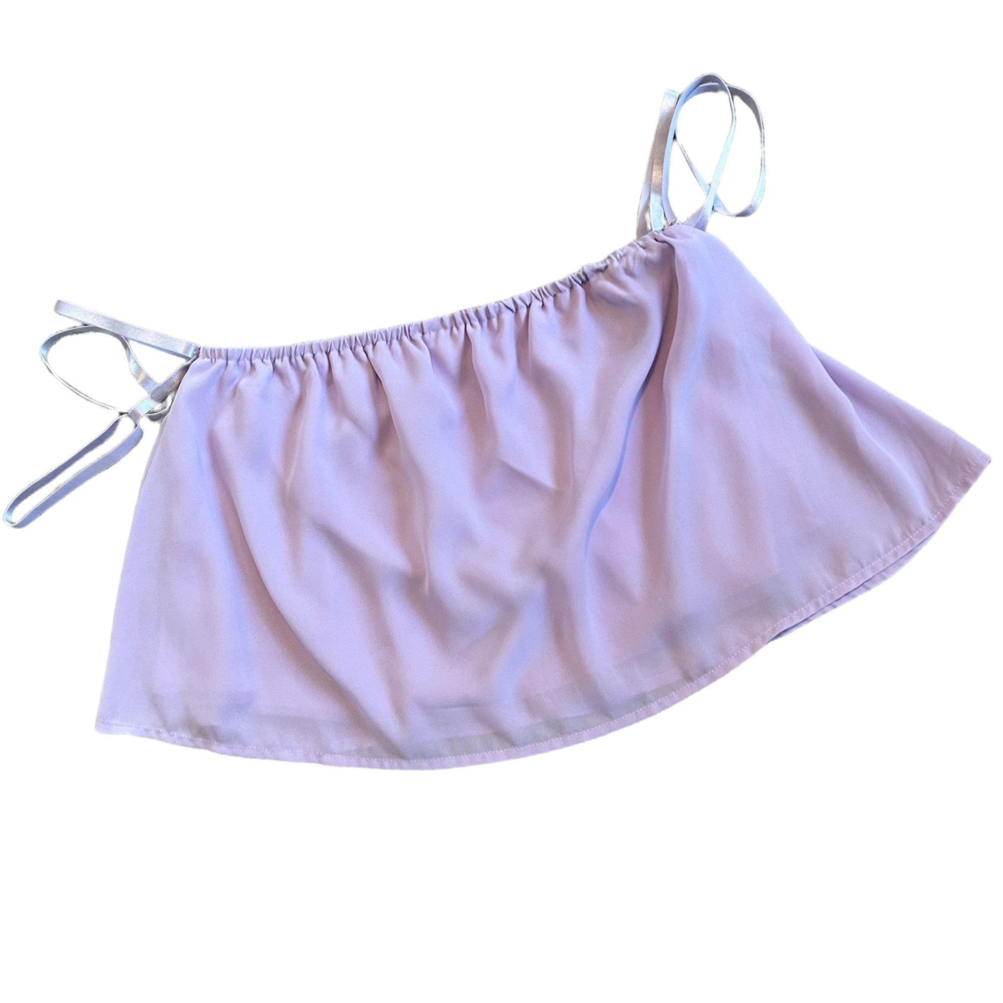 Other Tobi Pastel Lavender Flowy Fully Lined Crop Top S Size S / US 4 / IT 40 - 1 Thumbnail