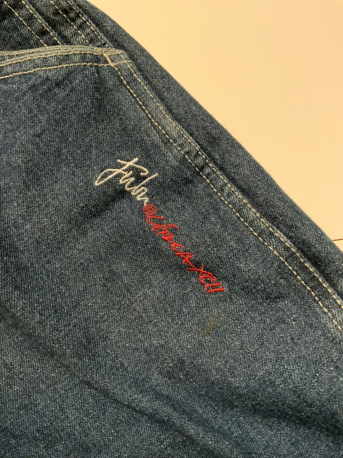 Fubu × Vintage VTG 90s 2000s Y2K Fubu Utility Carpenter Baggy Denim Jeans Size US 34 / EU 50 - 5 Thumbnail