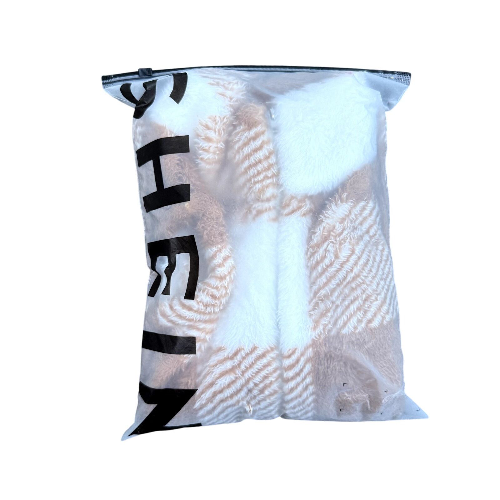 Shein Women's Fuzzy Plaid Zip Up Vest in White/Brown, Size L Size L / US 10 / IT 46 - 3 Thumbnail