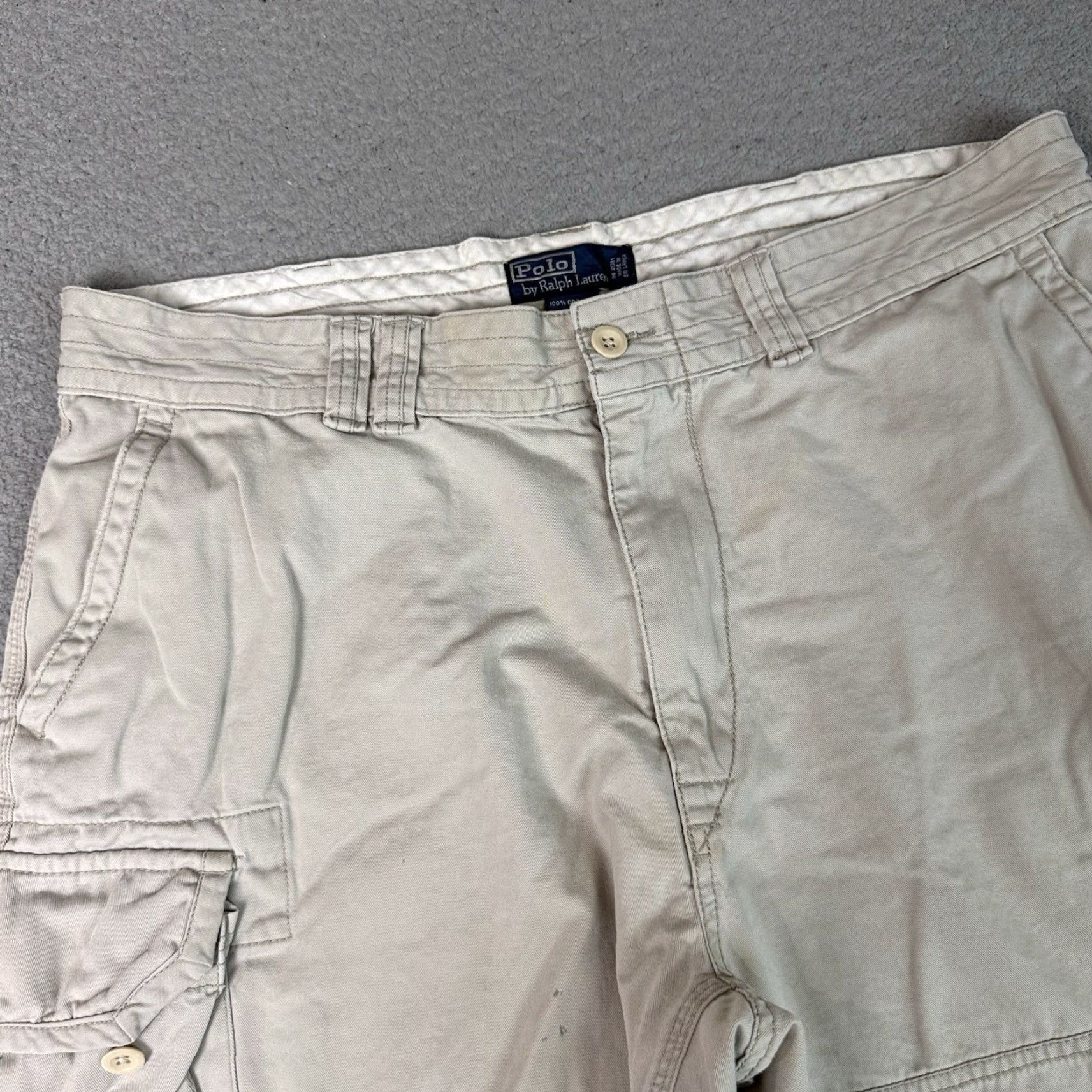 Polo Ralph Lauren VINTAGE Polo Ralph Lauren Cargo Shorts Mens 40 Beige Cargo Pocket Regular 90s Outdoor Preppy Size US L / EU 52-54 / 3 - 2 Thumbnail