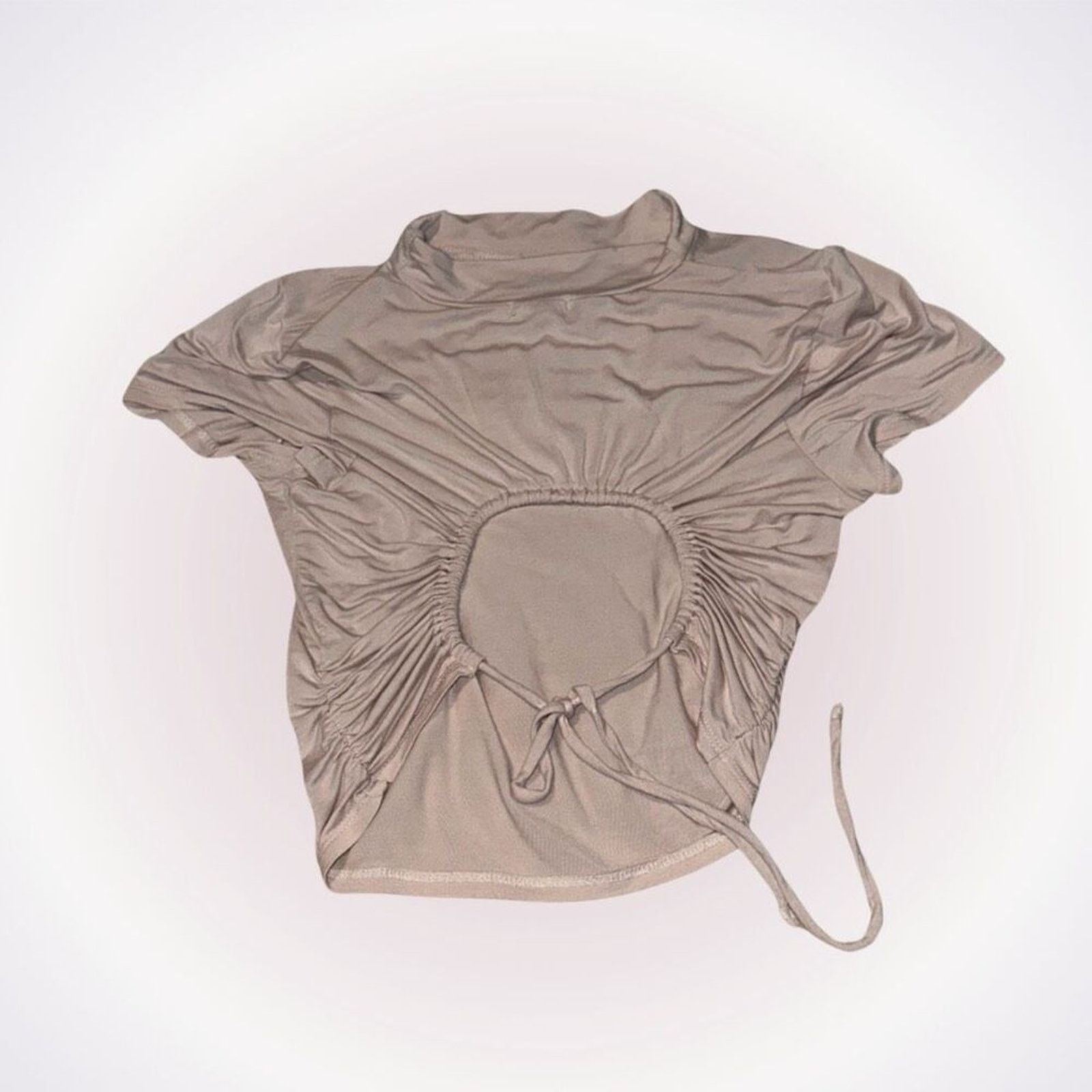 Other Lelis Cropped Neutral T-Shirt with Open Back | Sz S Size S / US 4 / IT 40 - 1 Thumbnail