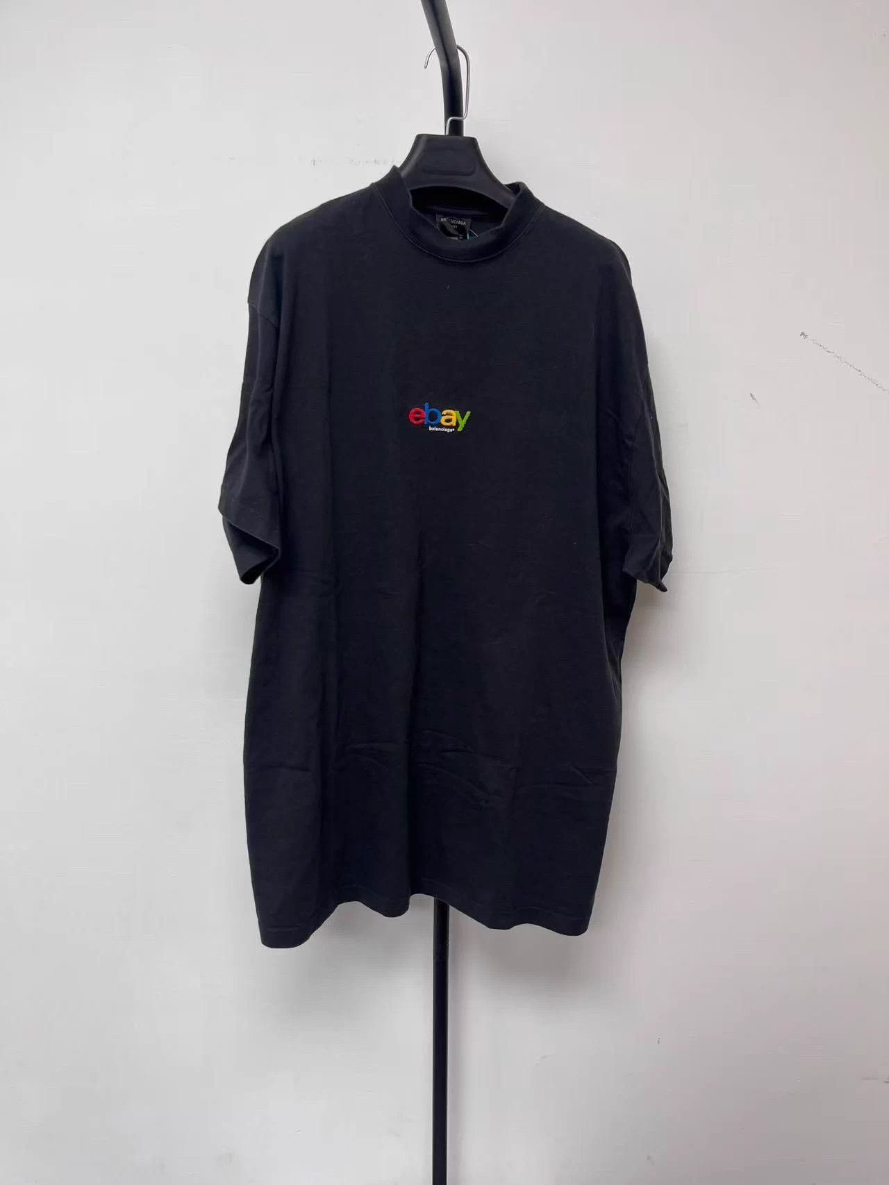 Balenciaga Balenciaga Logo Crew SS Oversize Unisex Black 2 Size US M / EU 48-50 / 2 - 1 Thumbnail