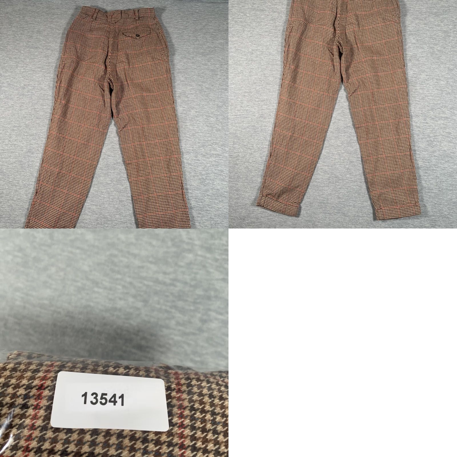 Vintage VINTAGE Calvin Klein Sports/Petite Pants Women 8 Brown Check Tapered Cuffed 80s Size 30" / US 8 / IT 44 - 9 Thumbnail