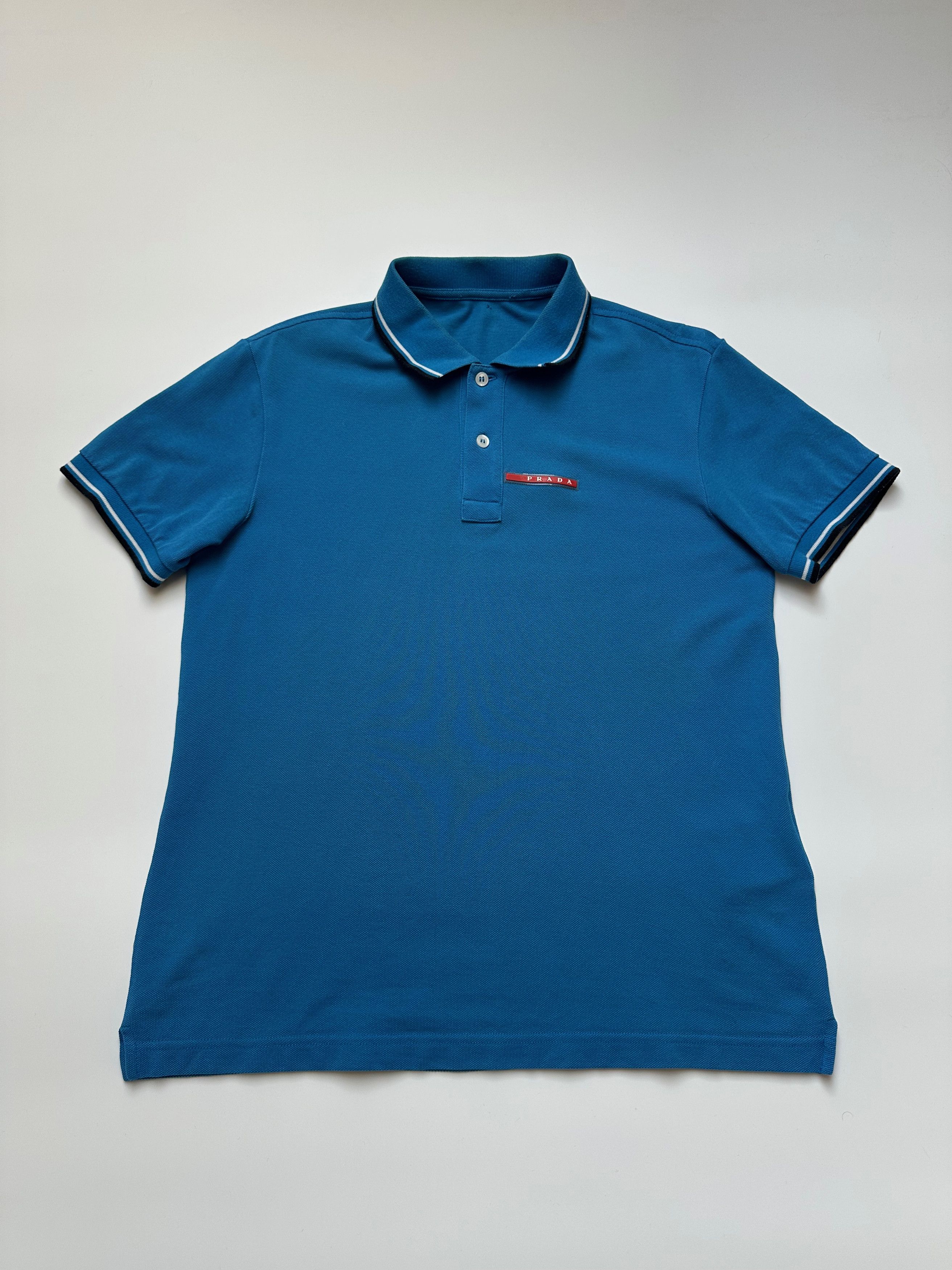 Prada Prada Linea Rossa Red Tab Blue Polo Shirt Worn Size US S / EU 44-46 / 1 - 2 Thumbnail
