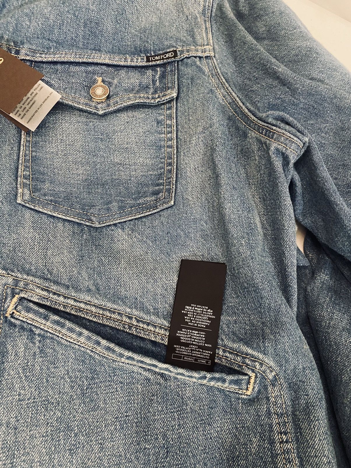 Tom Ford Tom Ford 🇺🇸 LA Icon Washed Denim Trucker Jacket XXL NWT Size US XXL / EU 58 / 5 - 15 Thumbnail