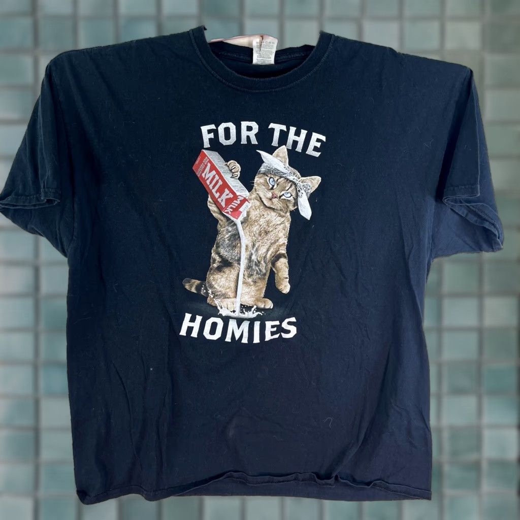 Fruit Of The Loom VINTAGE Fruit of the Loom Black Cat T-Shirt Adult 2XL Short Sleeve Crew Neck Casual Summer Spring Unisex Size XXL / US 16-18 / IT 52-54 - 1 Thumbnail