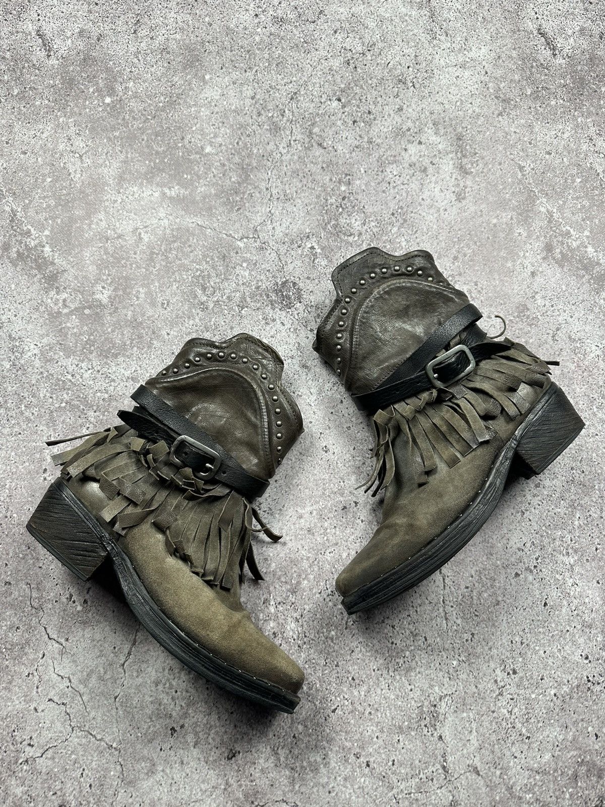 A.S.98 💀RARE💀 A.S 98 Vintage Leather Western Boots Avant Garde Size US 7 / EU 40 - 1 Thumbnail