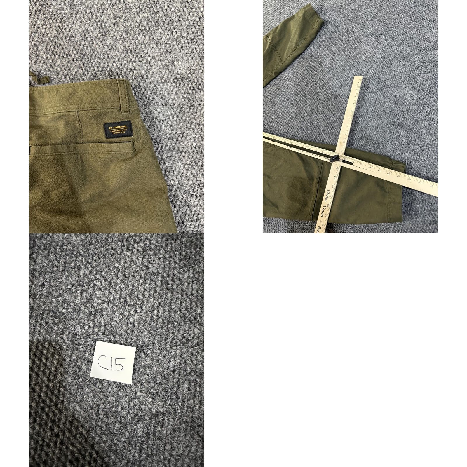 Vintage REI Cooperative Pants Mens 38x30 Green Canvas Jogger Stretch Elastic Cuff Hiking Size US 38 / EU 54 - 8 Thumbnail