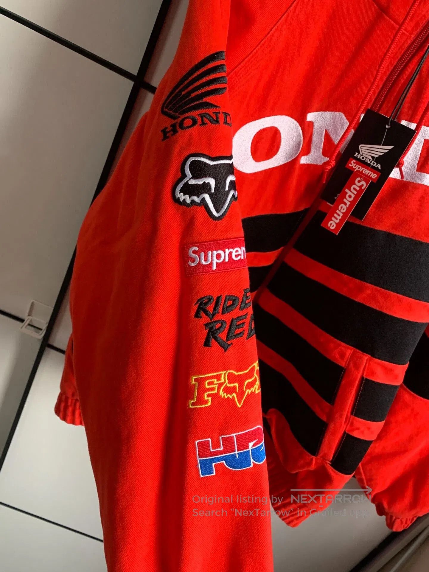 Supreme Supreme 19FW Honda Fox Racing Crewneck Jacket. Size US L / EU 52-54 / 3 - 6 Thumbnail
