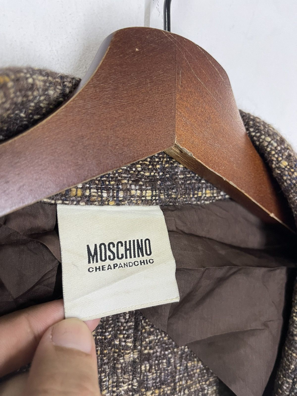 Designer × Moschino × Vintage VINTAGE MOSCHINO CHEAP & CHIC TWEED JACKET Size M / US 6-8 / IT 42-44 - 4 Thumbnail