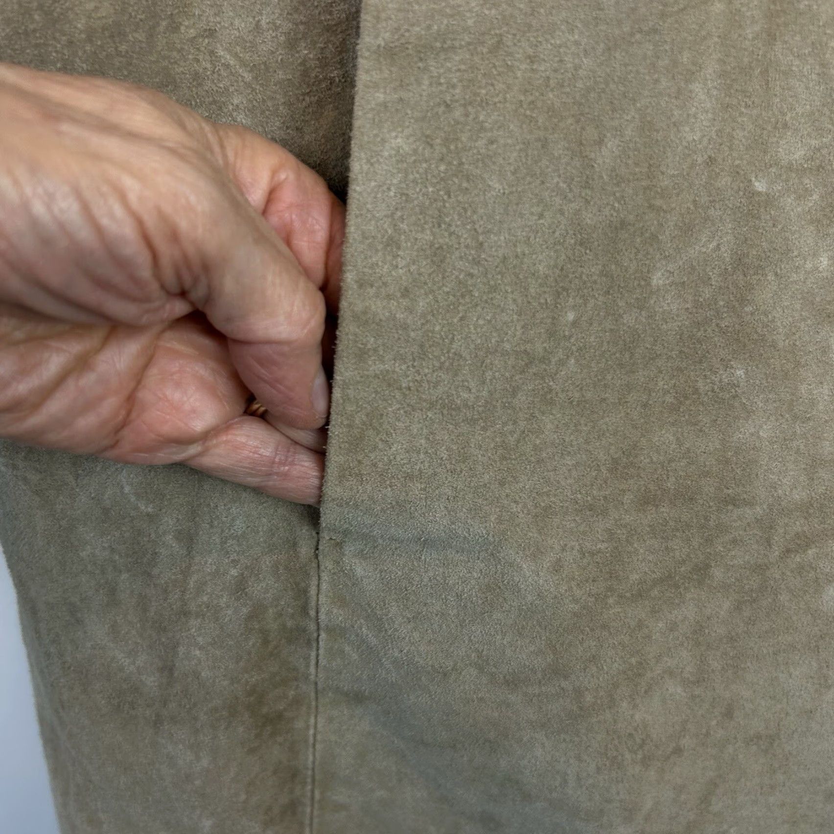 Vintage VINTAGE Donatella Sport Suede Leather Coat Woman L Long Beige Western Style Duster Size L / US 10 / IT 46 - 6 Thumbnail