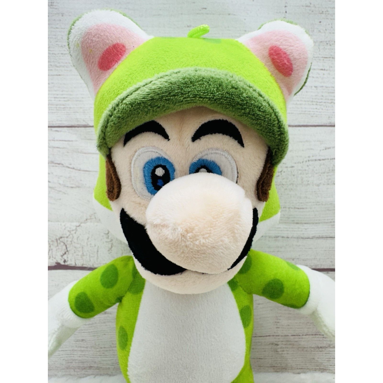 Nintendo SUPER MARIO BROS LUIGI Green Cat Suit Plush 12" Nintendo Stu Size ONE SIZE - 3 Thumbnail