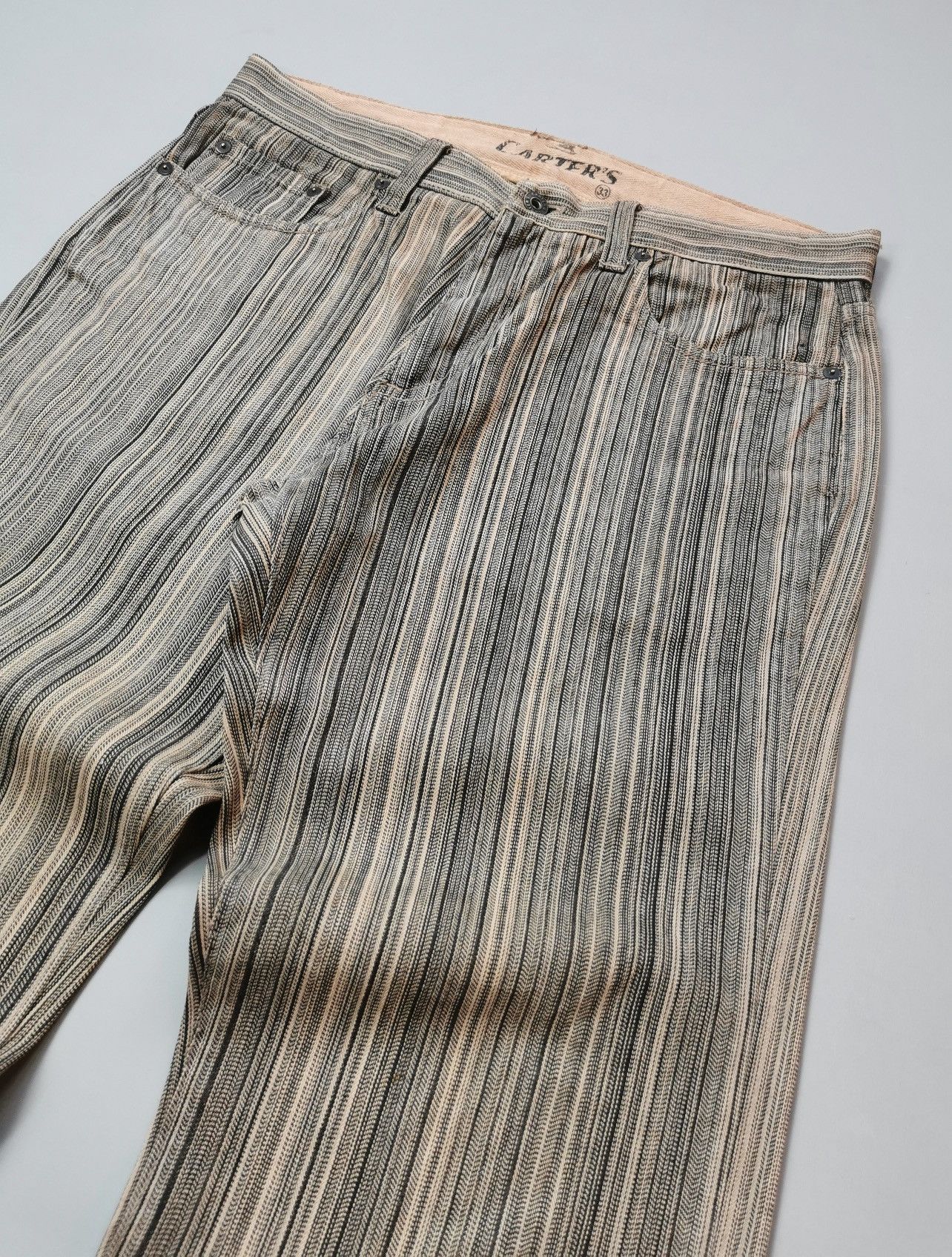 Japanese Brand Carters Stripe Jeans (LG57) Size US 34 / EU 50 - 6 Thumbnail