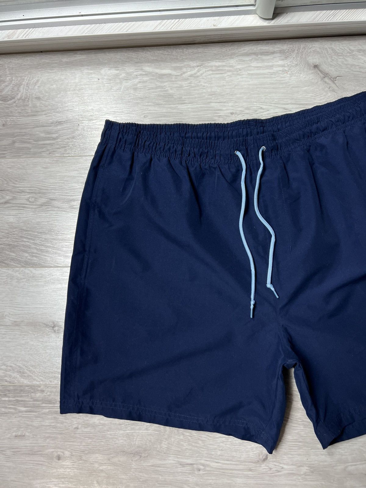 Vintage Vintage Yves Saint Laurent Blue Shorts YSL Logo Swimming Size US 40 / EU 56 - 4 Thumbnail