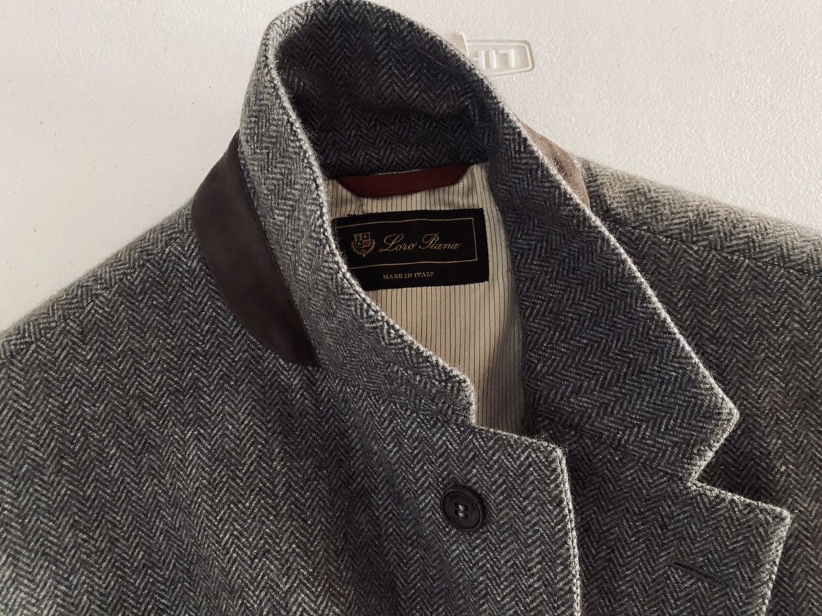 Loro Piana Loro Piana 🇮🇹 Herringbone Cashmere Goatskin Madrid Jkt 56 NEW Size US XL / EU 56 / 4 - 9 Thumbnail