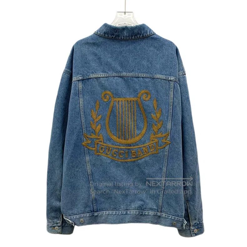 Gucci Gucci Blue logo embroidered cotton lapel single-breasted l Size US L / EU 52-54 / 3 - 2 Thumbnail