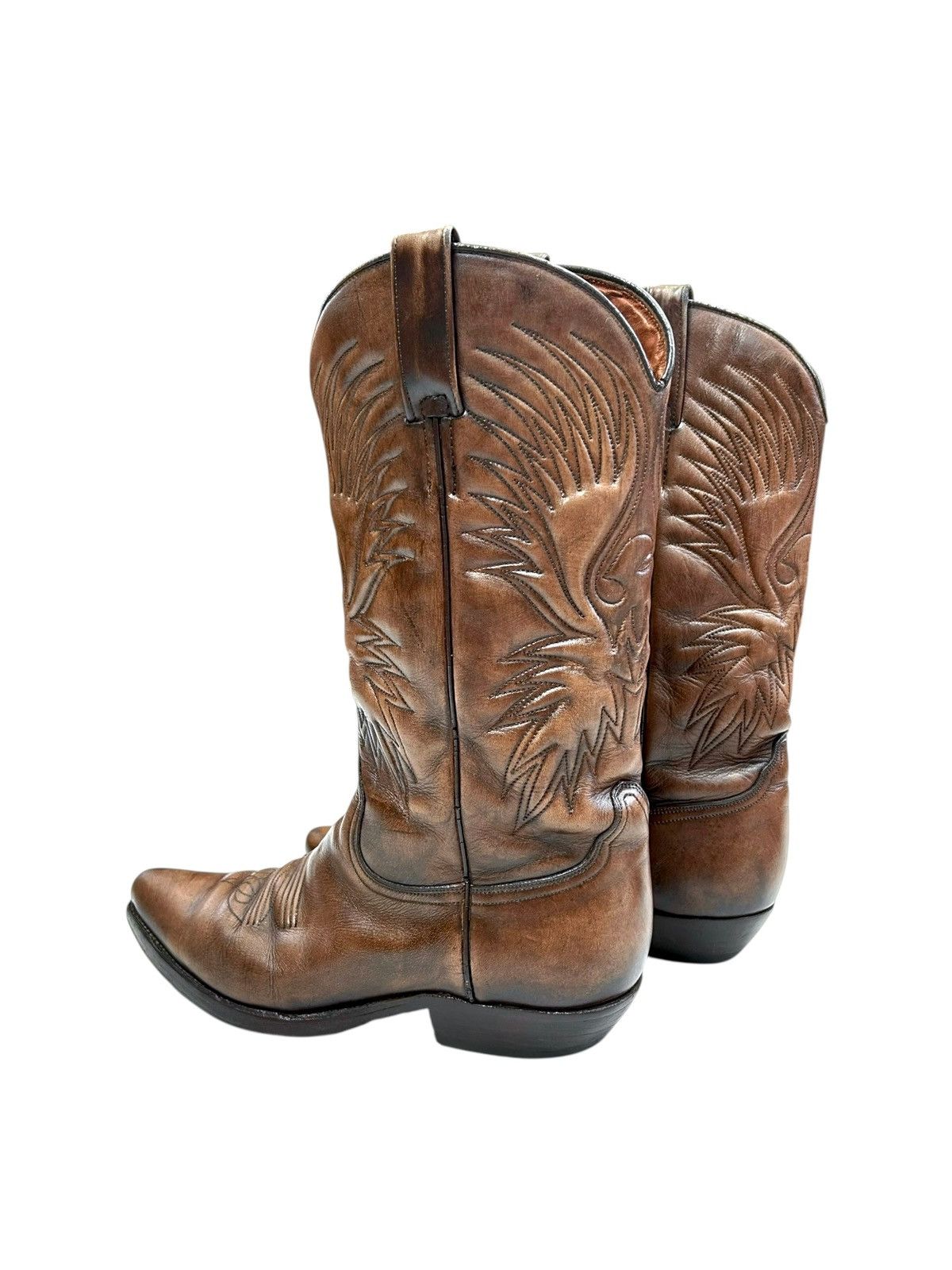 Cowboy Equipment Vintage Western Cowboy Leather Brown boots Size US 7 / IT 37 - 5 Thumbnail