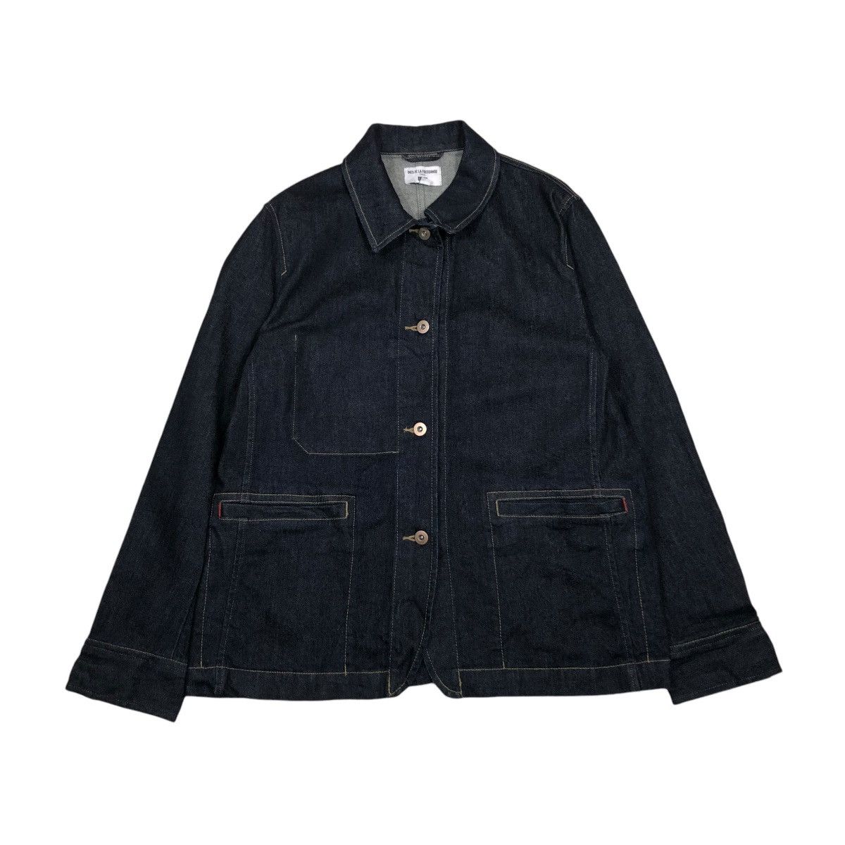 Japanese Brand 🔥VINTAGE DENIM JACKET BIKER UNIQLO INES DE LA FRESSANGE Size US L / EU 52-54 / 3 - 1 Thumbnail