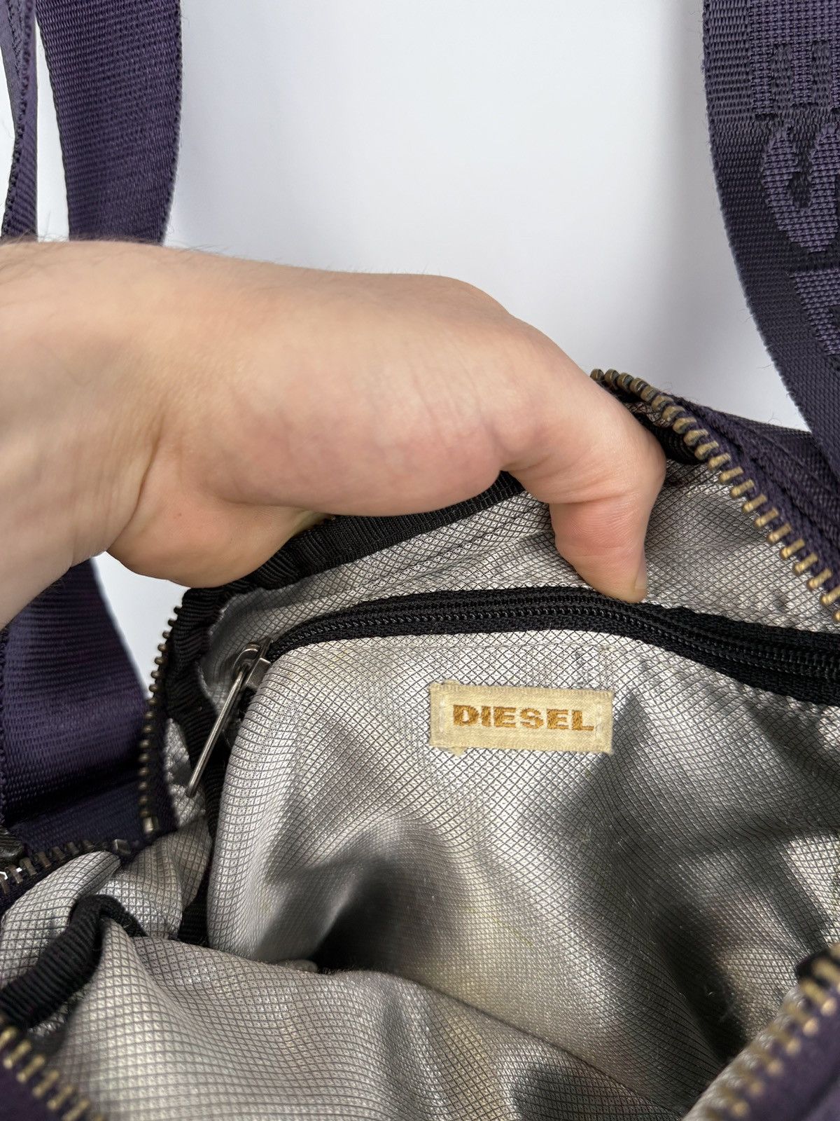 Diesel 🇺🇸 Vintage Y2K Diesel Archive Purple Bag Rare Retro Hype Size ONE SIZE - 10 Thumbnail