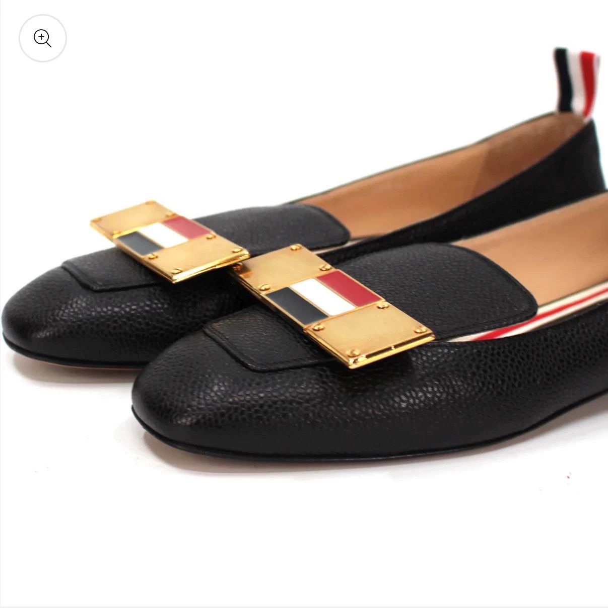 Thom Browne Thom Browne Women's 38 Three-Tone Toe Leather Slip-On Flats Size US 7.5 / IT 37.5 - 7 Thumbnail