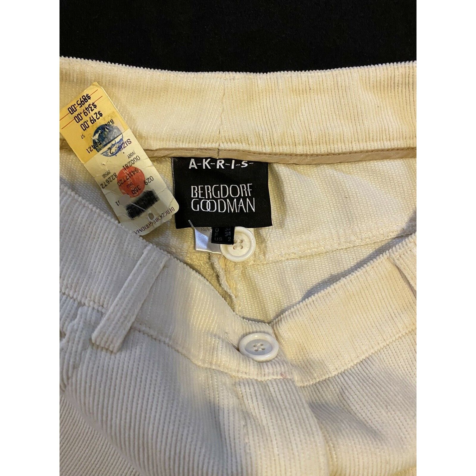 Akris $895 VTG NWT Akris 2 Corduroy Pants Cotton Camel Wool High W Size 26" / US 2 / IT 38 - 4 Thumbnail