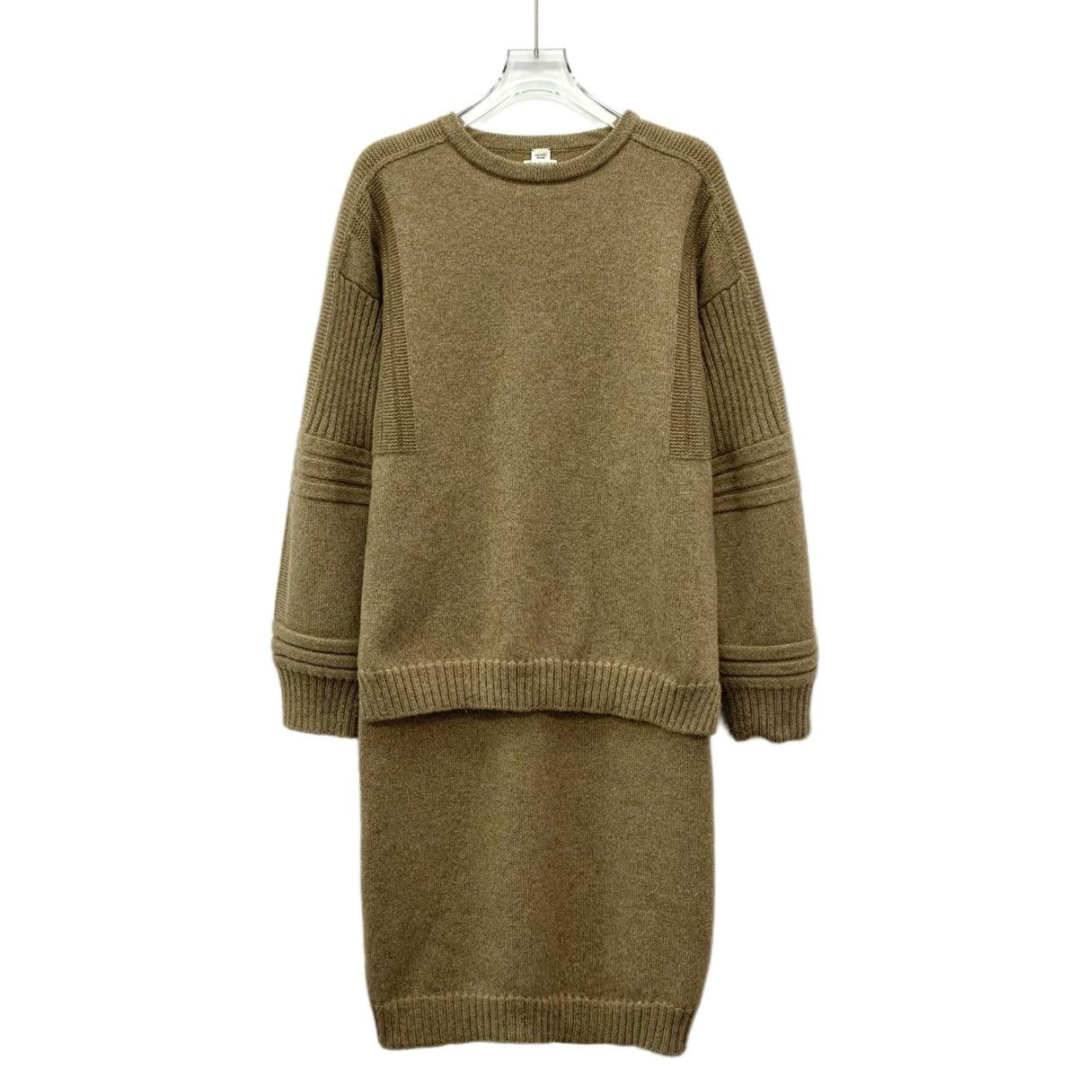Hermes Hermès Brown Cashmere Long Sleeve Knitted Dress K26WX Size XXS / US 00 / IT 34 - 1 Thumbnail