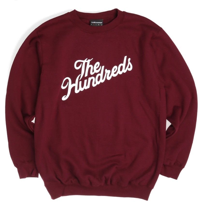 The Hundreds THE HUNDREDS FOREVER SLANT CREW - BURGUNDY MEDIUM Size US M / EU 48-50 / 2 - 1 Thumbnail