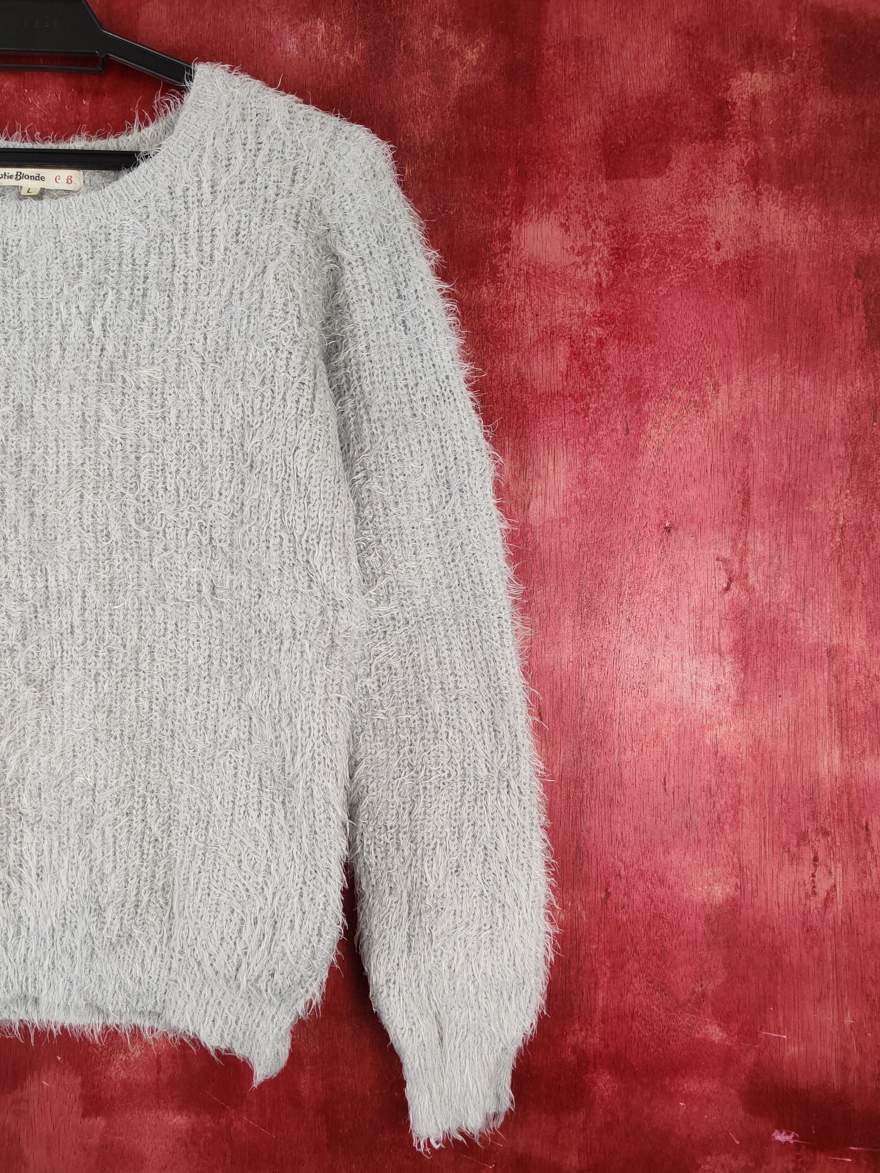 Homespun Knitwear × Japanese Brand × Vintage Cutie Blondie Gray Shag Shaggy Fur Mohair Knitwear #S1918 Size M / US 6-8 / IT 42-44 - 5 Thumbnail