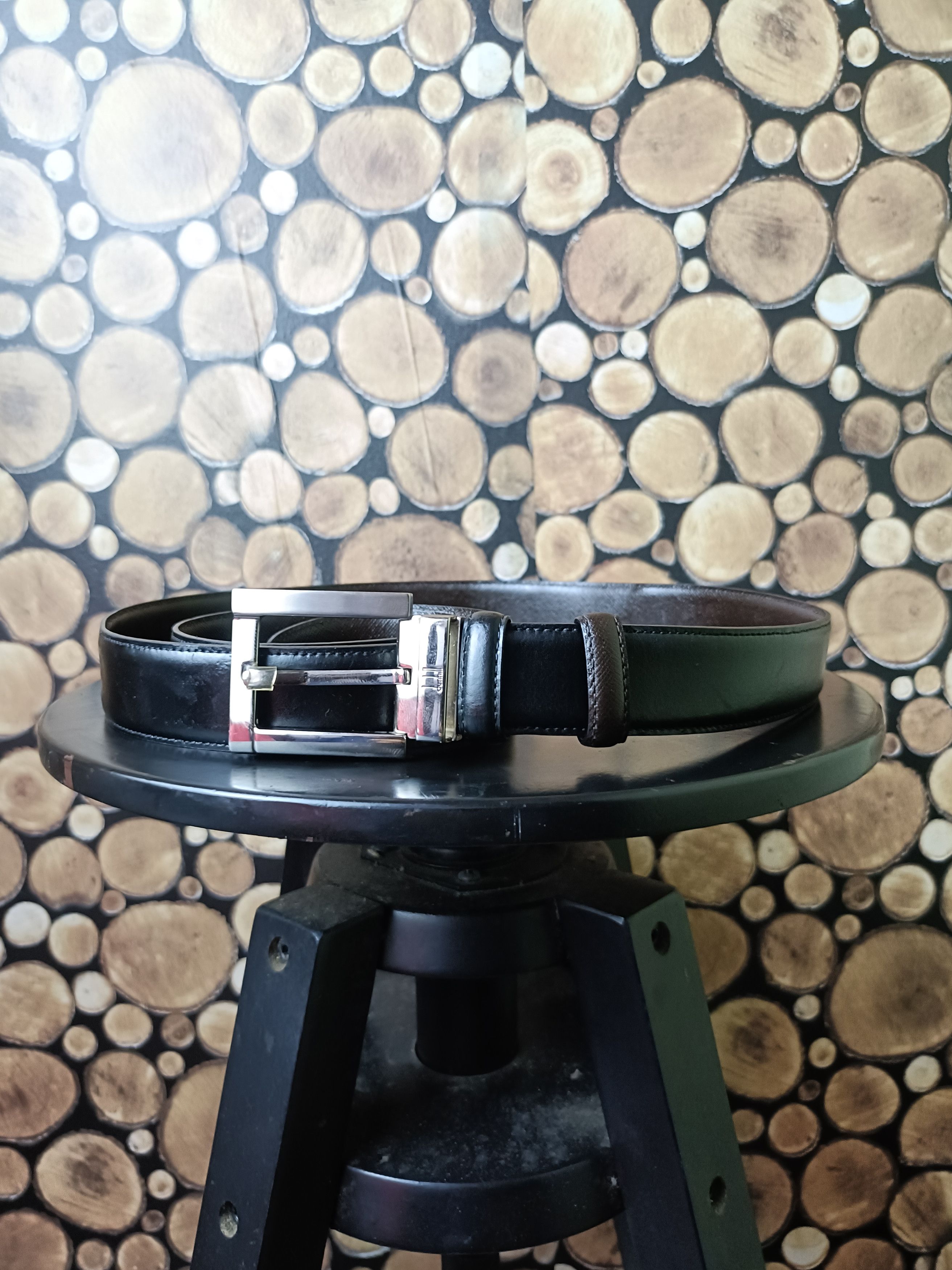 Alfred Dunhill Dunhill reversible cowhide leather belt black brown Size 40 - 8 Thumbnail