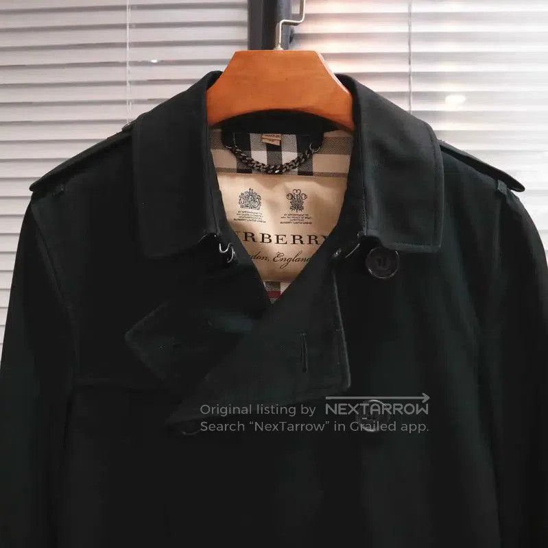 Burberry Burberry Black Cotton Men's Trench Coat. Size US S / EU 44-46 / 1 - 2 Thumbnail