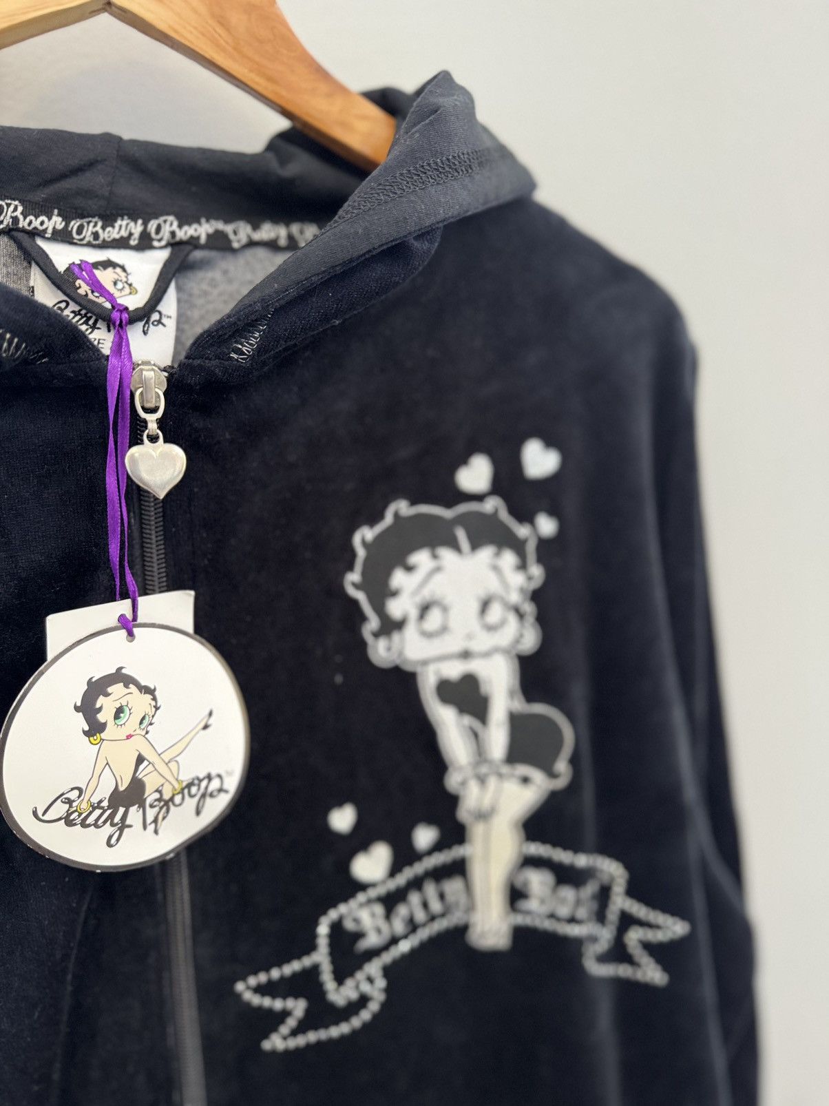 Vintage Vintage Y2K Betty Boop Zip Hoodie Size L / US 10 / IT 46 - 6 Thumbnail