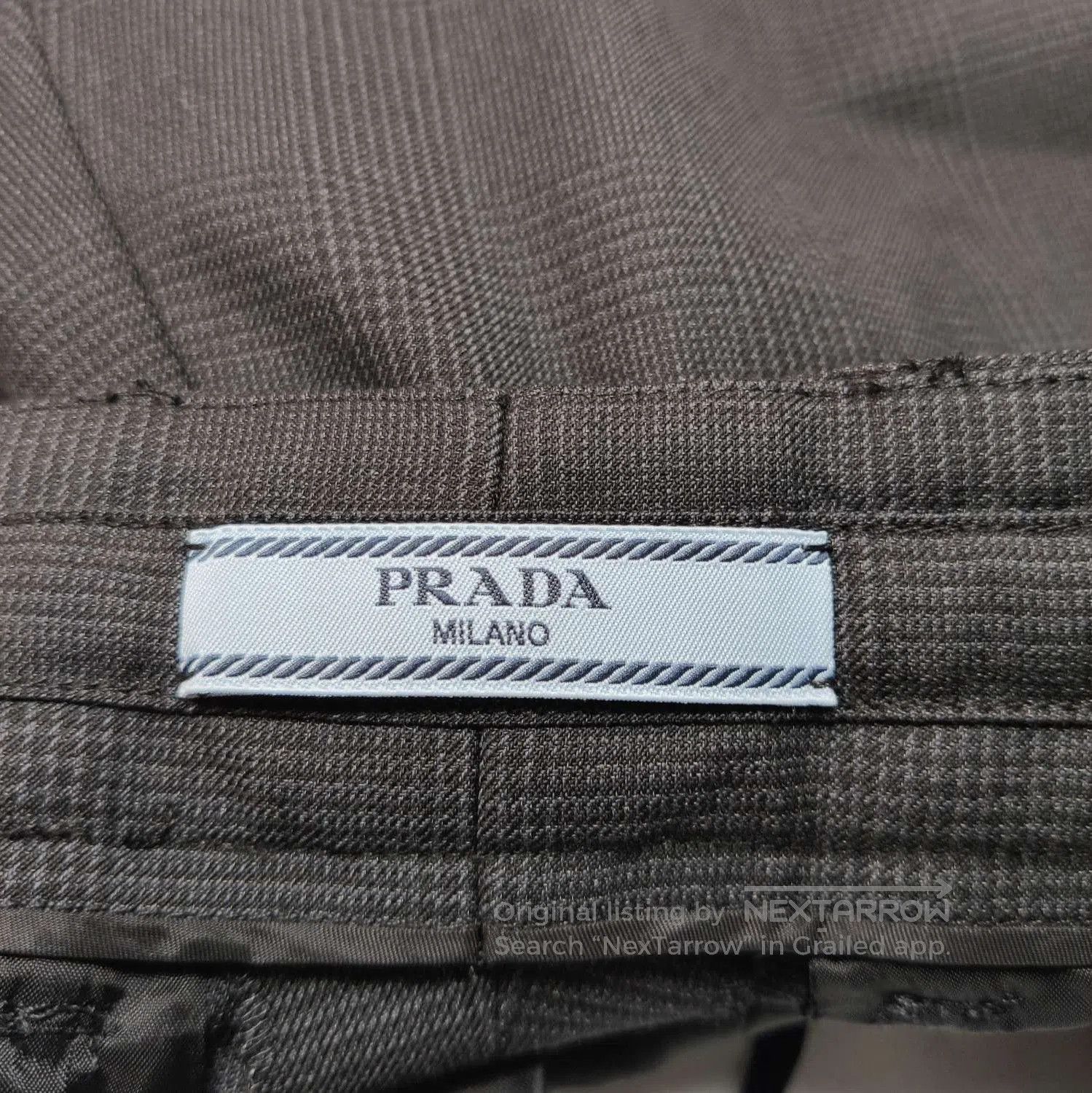 Prada Prada Wool Silk Blend Plaid Trousers Size 4. Size 39" - 5 Thumbnail