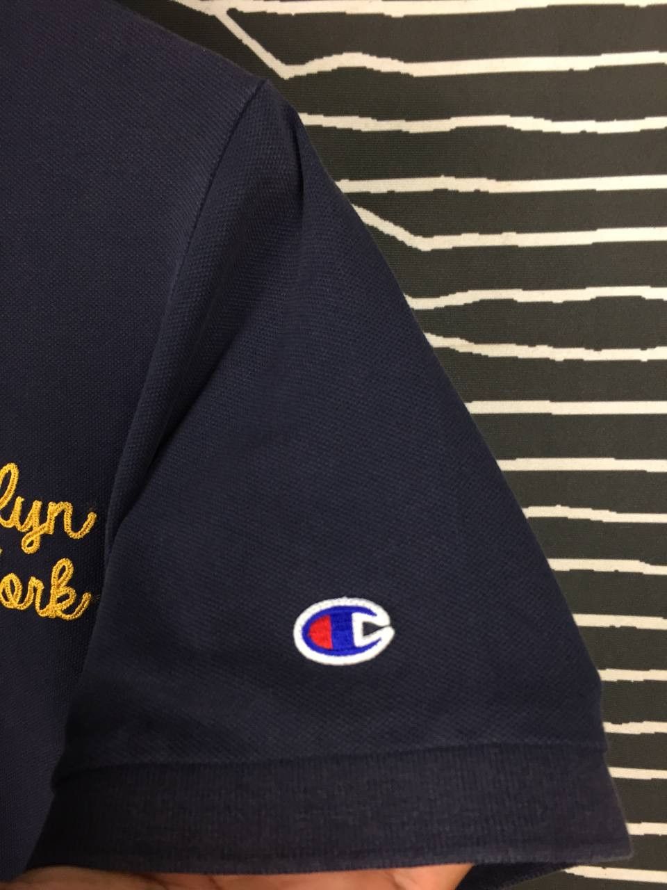 Champion × Vintage Vtg Champion Brooklyn New York Embroidered Logo Polo Tee Size US L / EU 52-54 / 3 - 4 Thumbnail