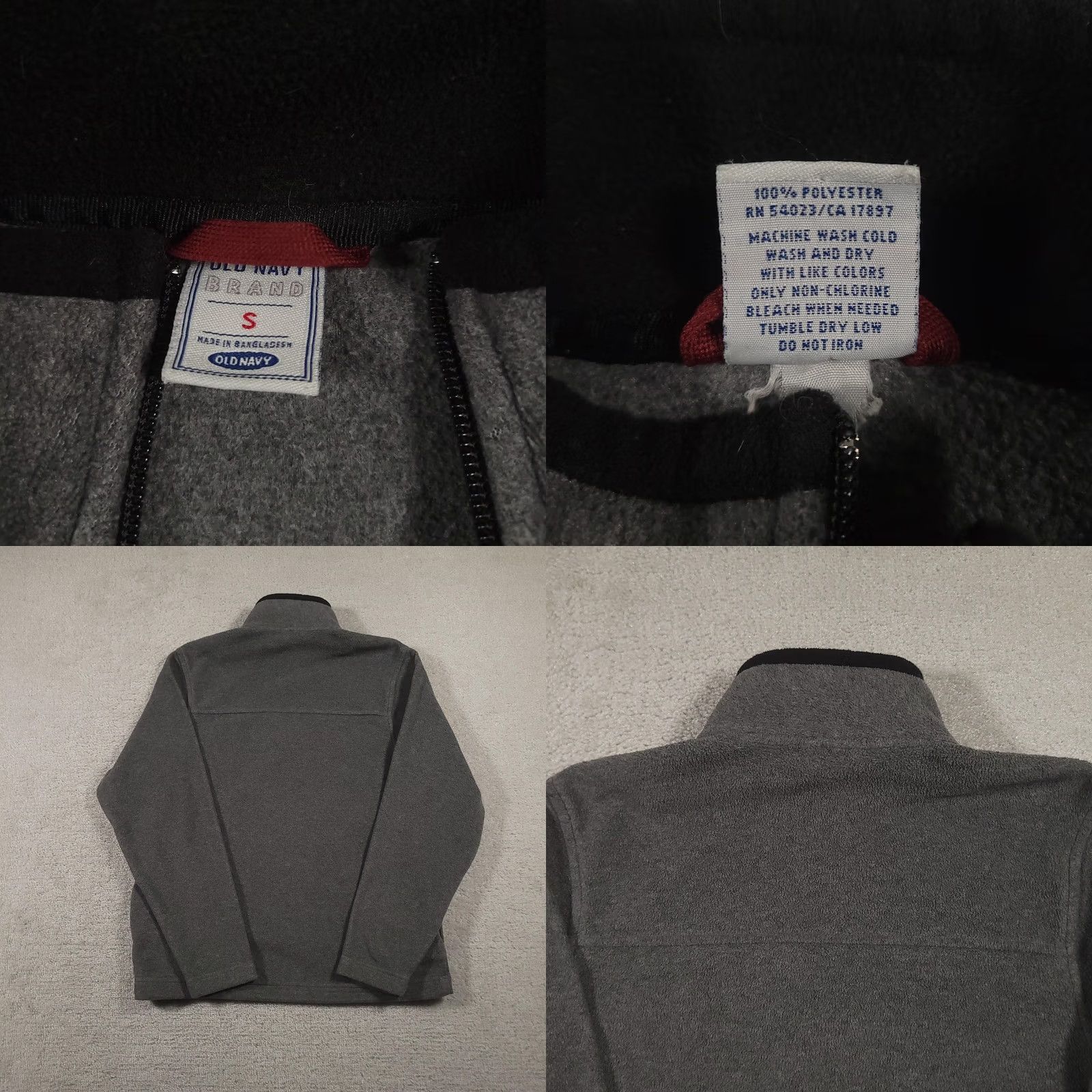 Old Navy VINTAGE Old Navy Pullover Mens S Gray Quarter Zip Fleece Spell Out Logo Size US S / EU 44-46 / 1 - 8 Thumbnail