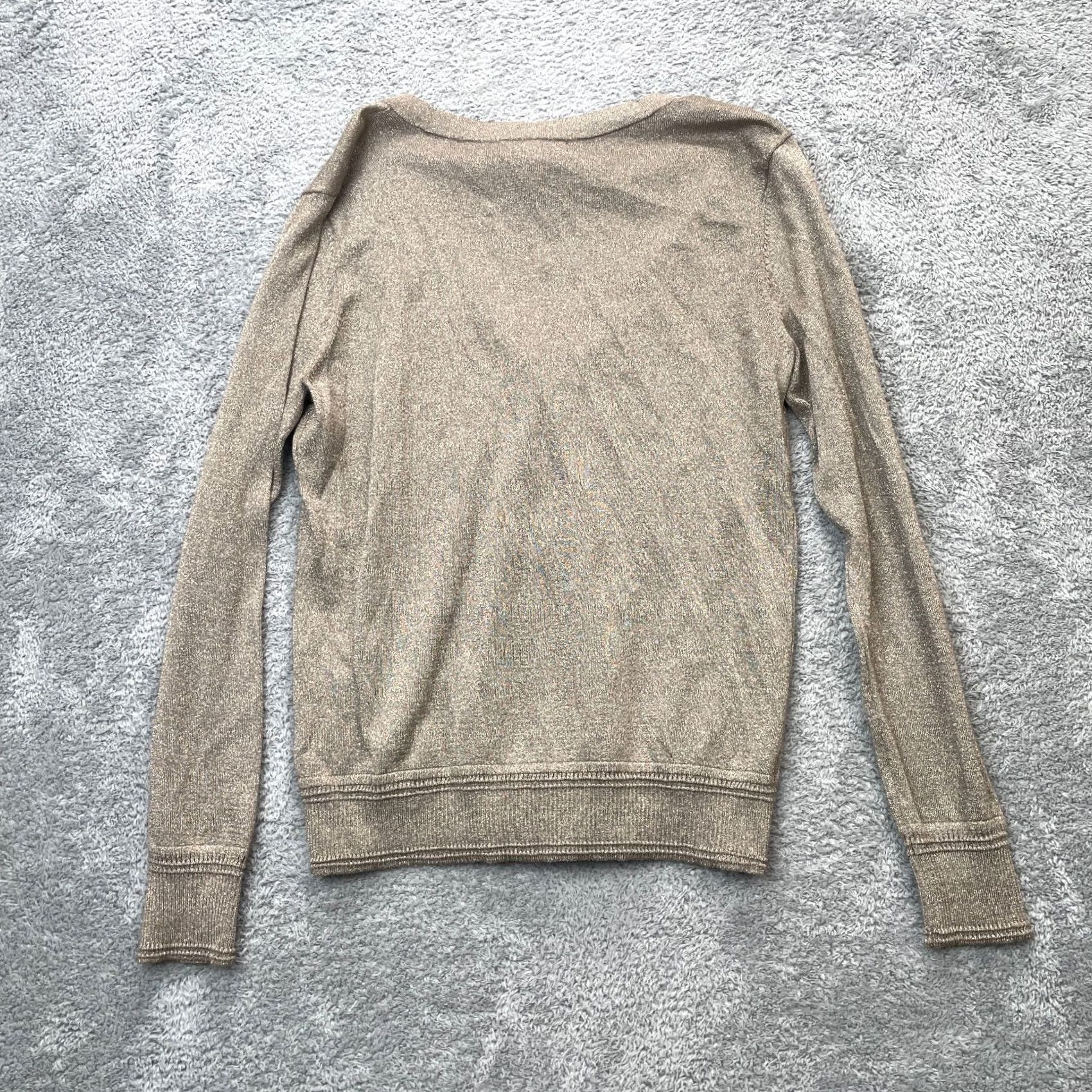 Banana Republic VINTAGE Banana Republic Sweater Womens Large Brown Cardigan Button Front Knit Ribbed Size L / US 10 / IT 46 - 2 Thumbnail