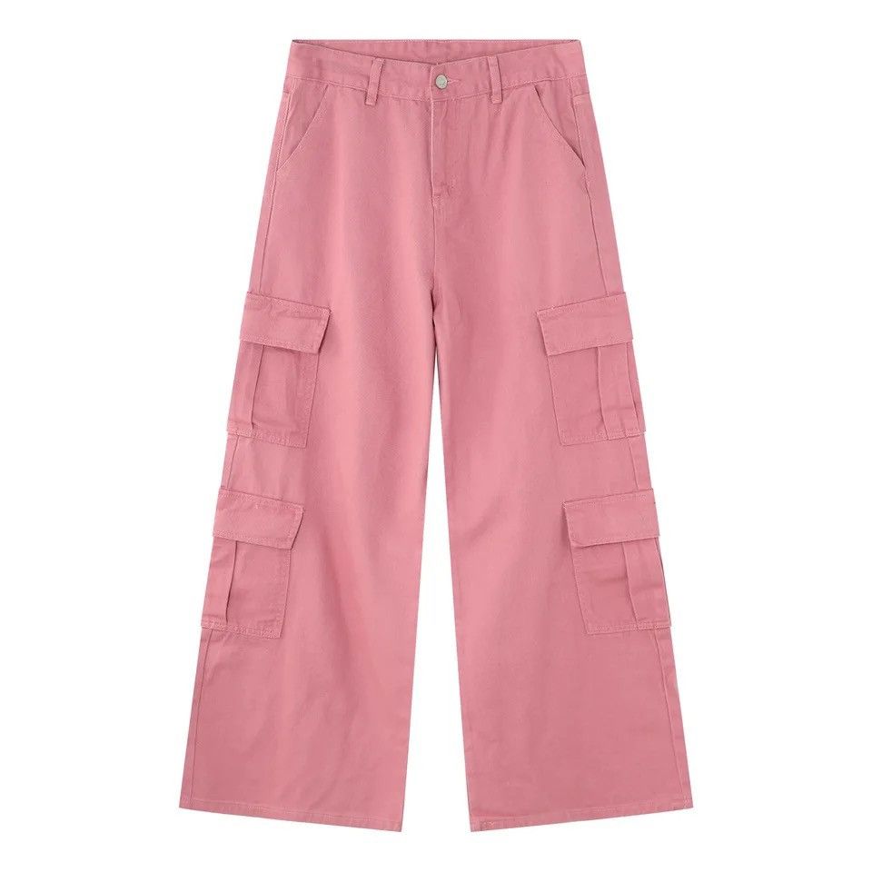 Japanese Brand × Vintage Fashion retro y2k pink cargo pants Size US 34 / EU 50 - 6 Thumbnail