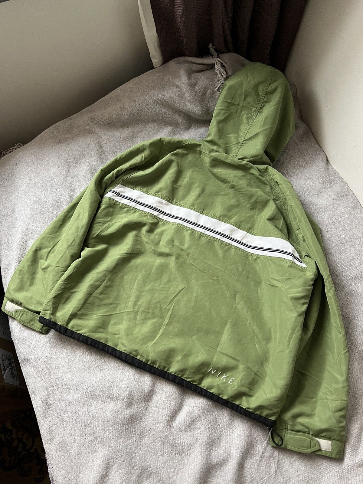 Nike × Vintage Nike vintage anorak nylon jacket drill 90s y2k green swoosh Size US M / EU 48-50 / 2 - 10 Thumbnail