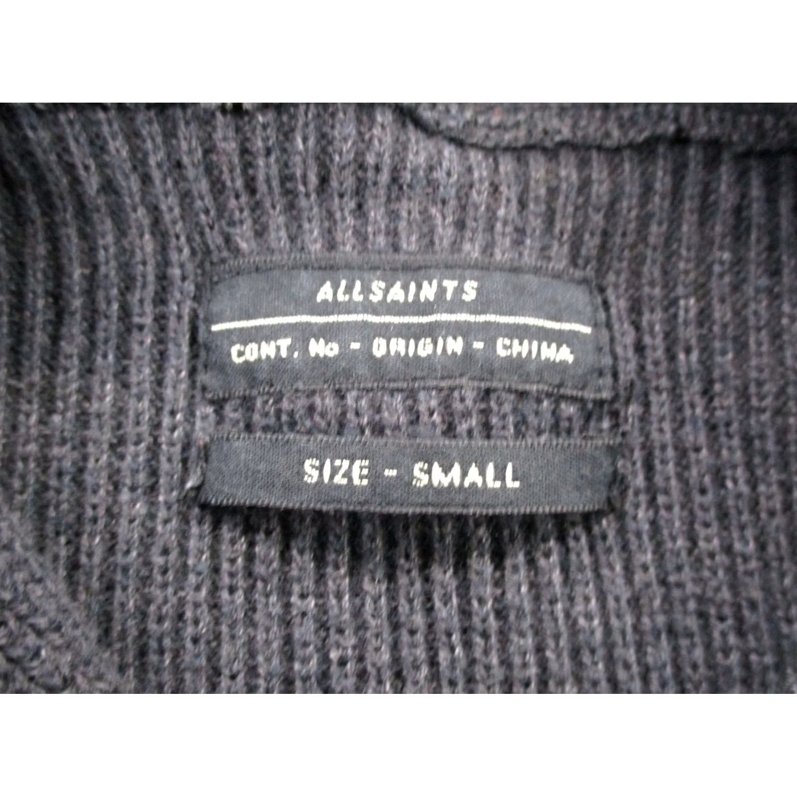 Allsaints Allsaints Black Zip Sweater Jacket Women S Casual Ribbed Size S / US 4 / IT 40 - 6 Thumbnail