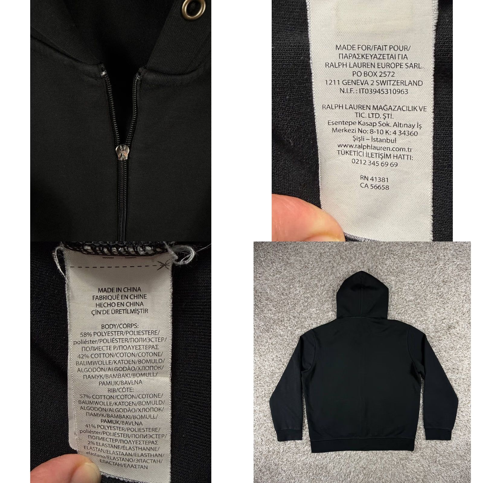 Polo Ralph Lauren Polo Ralph Lauren Hoodie Full Zip Black XL Men Size US XL / EU 56 / 4 - 8 Thumbnail